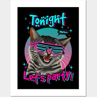 Party Cat Posters and Art